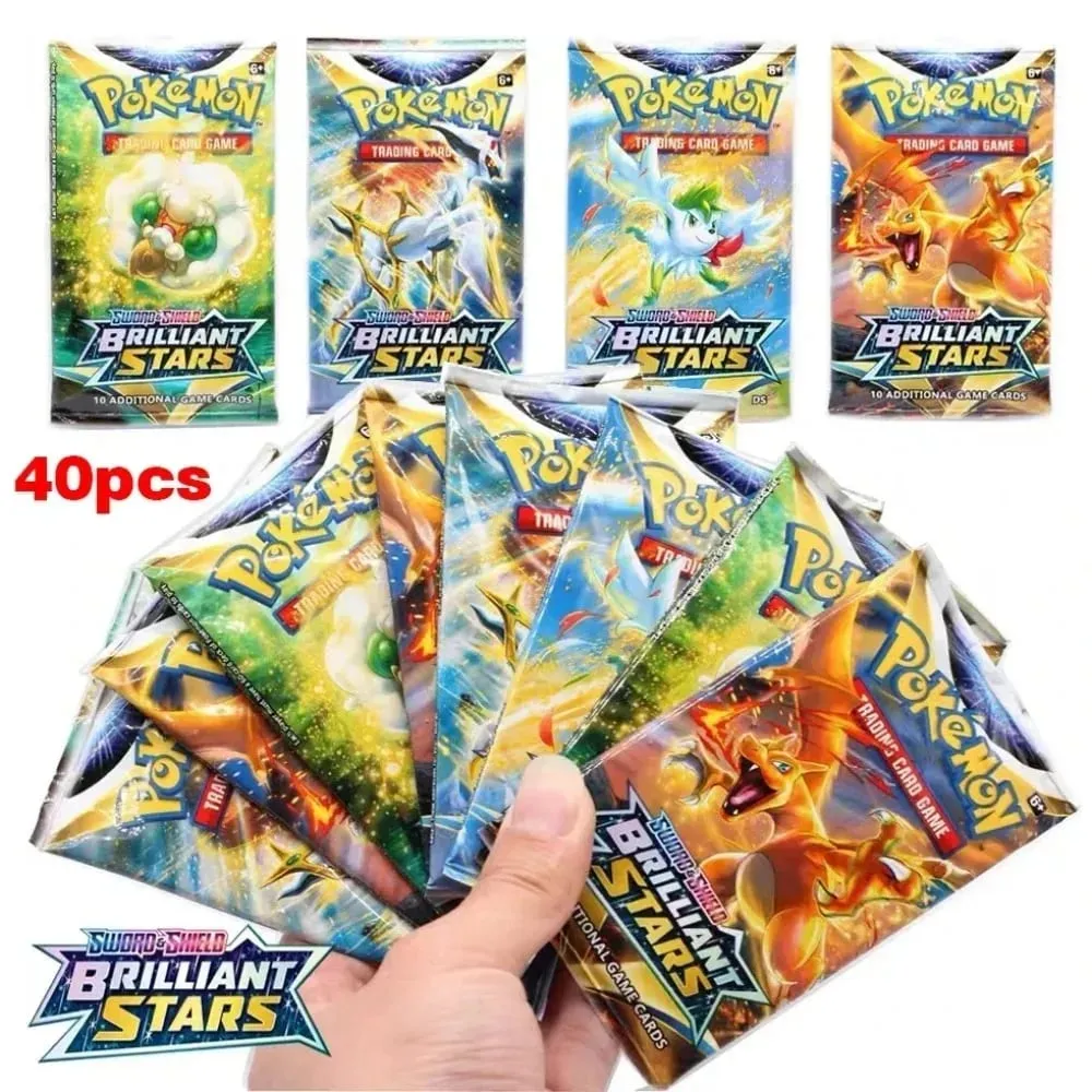 Menyenangkan 40 Buah Paket Kartu Pokemon 4 Set Sun Moon Violet 151 Kartu Perdagangan Inggris Mainan Koleksi Hadiah Halloween Fantasi Sci Fi — image 5