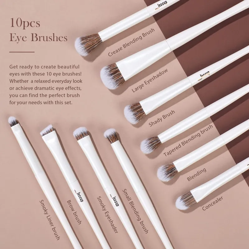 Jessup Makeup Brushes Set 4-14pcs Make up Brushes Premium Synthetic Foundation Concealer Powder Eyeshadow Blending Brush T343