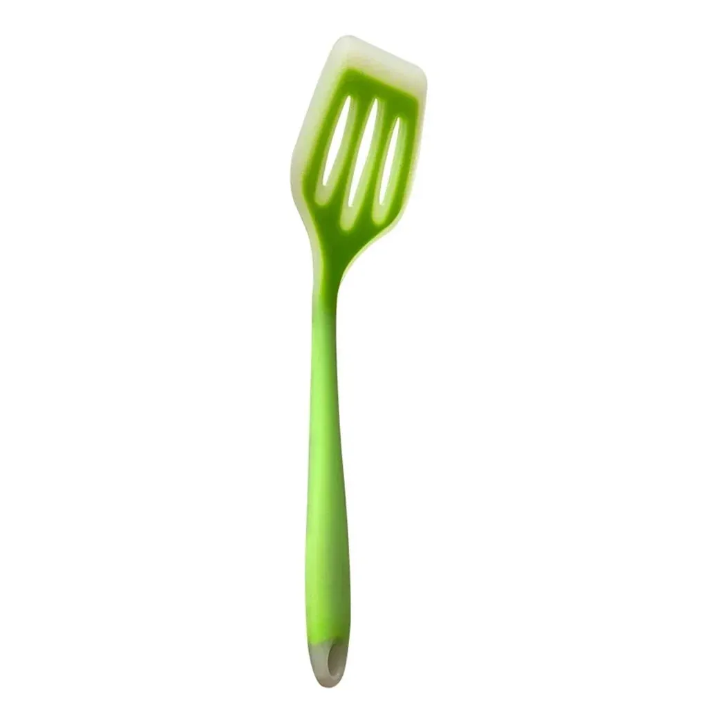 Color Silicone Kitchen Ware Non-stick Set Cooking Utensils Tools Egg Fish Frying Pan Scoop Fried Shovel Spatula Cooking Utensils — image 16