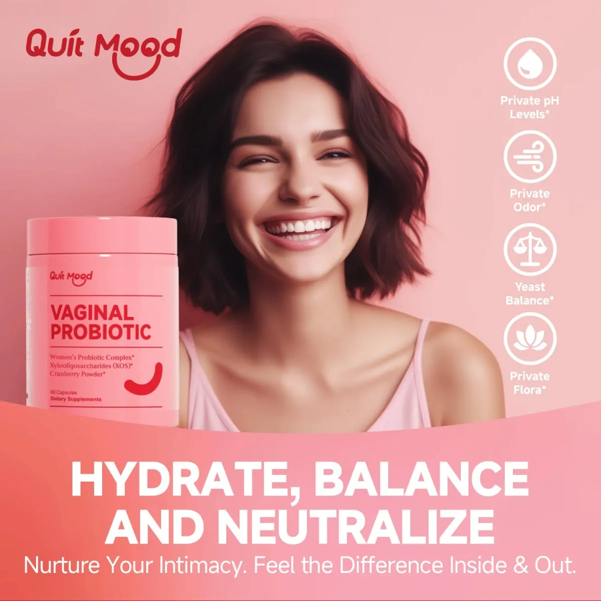 Probiotics for Women PH Balance with Prebiotics and Lactobacillus Probiotic Blend - Promote Healthy Odor and Flora — image 1
