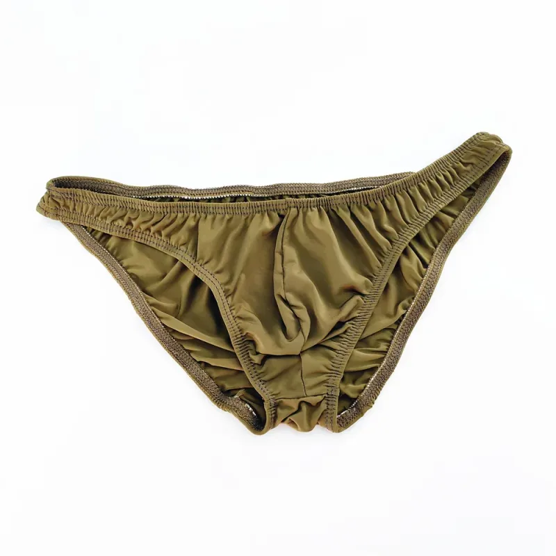 Pink Men Briefs Nylon Spandex Comfy Breathable Low-Waist Underpants Quick Dry Male Ice Silk Bikini Underwear — image 19