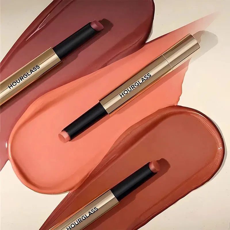 6 Colors Hourglass Lipstick Phantom Volumising Glossy Balm Cinnamon Milk Tea Brown Lip Gloss Nourishing Mirror Surface Makeup — image 2
