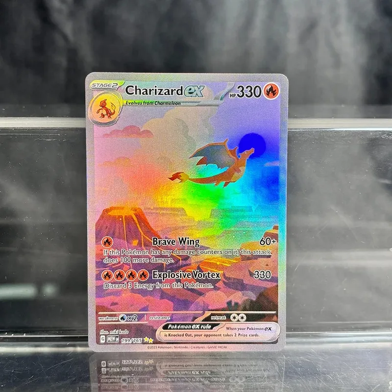 Holographic PKM Single Cards Charizard EX Pikachu 1st Edition Neo Mewtwo PTCG Proxy Cards Collection Battle Cards Toys Gifts — image 1