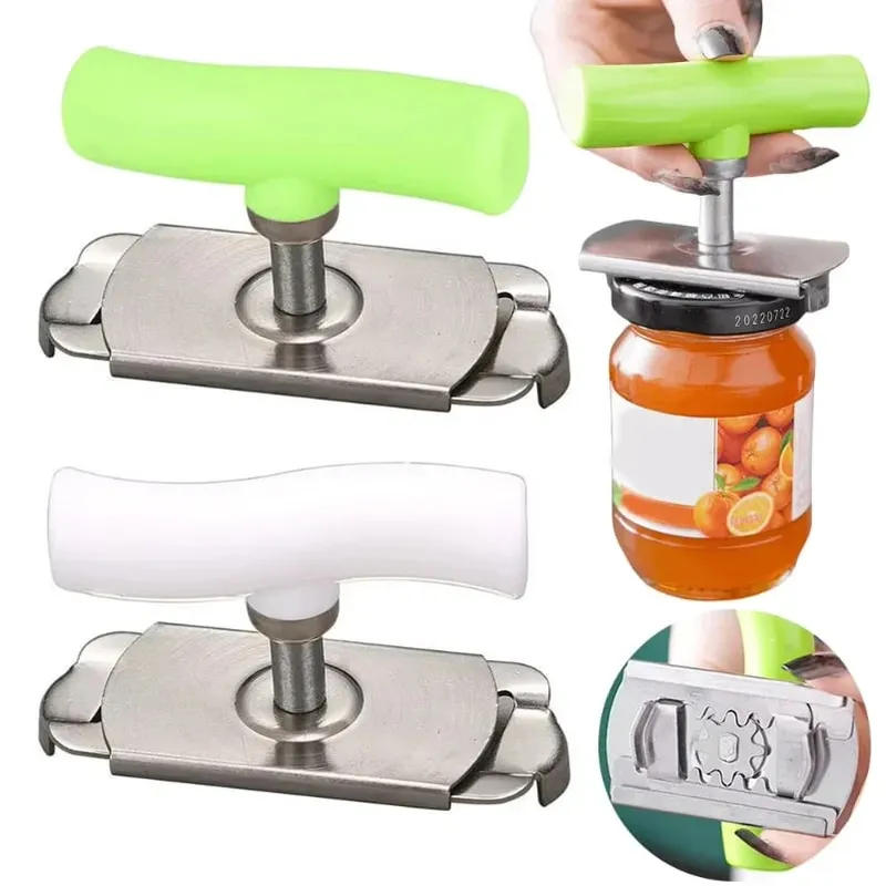 Apriscatole multifunzione con coperchio regolabile in acciaio inossidabile Apriscatole a vite salva-lavoro Gadget da cucina — image 3