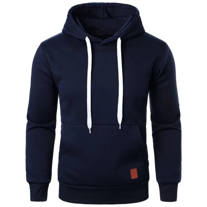 Herren Casual Kapuzenkragen Kordelzug Hoodies Sweatshirts Langarmshirts Outdoor Streetwear Einfarbig Leichter Pullover — image 4