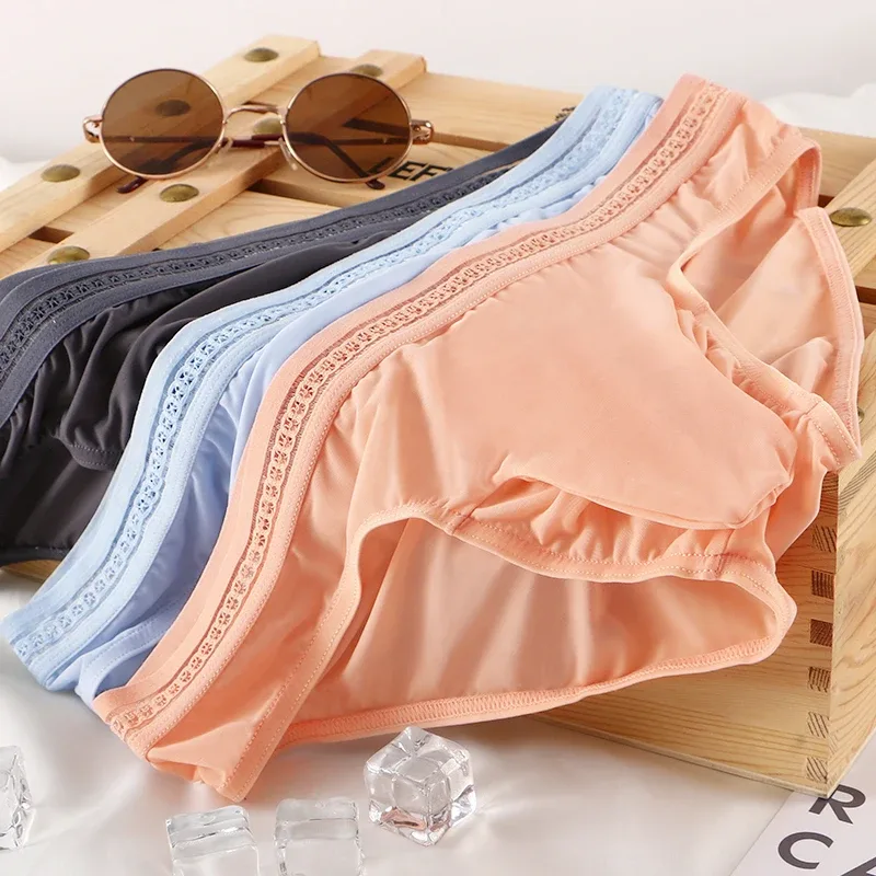 Summer New Men's Briefs Men's Gunmetal Separation Breathable Men's Ice Silk Cool Briefs — image 4