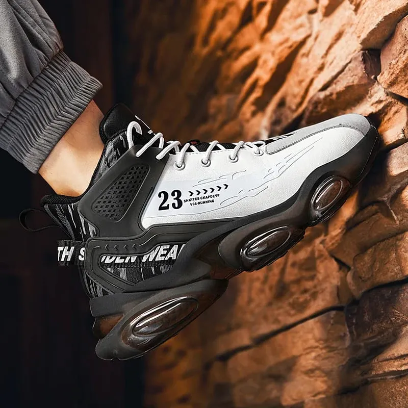Men's Spring High Quality Trendy Shoes Thick Bottom Strap Basketball New Breathable Shock Absorbed Casual Sneaker Shoes 2025 — image 3