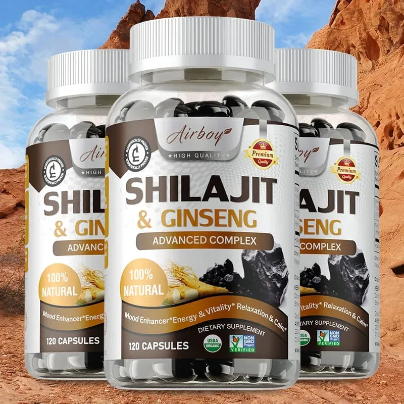 Shilajit & Ginseng - Energy & Vitality Support Improve Mental Clarity Immune Support Increase Endurance Muscle Growth — image 1