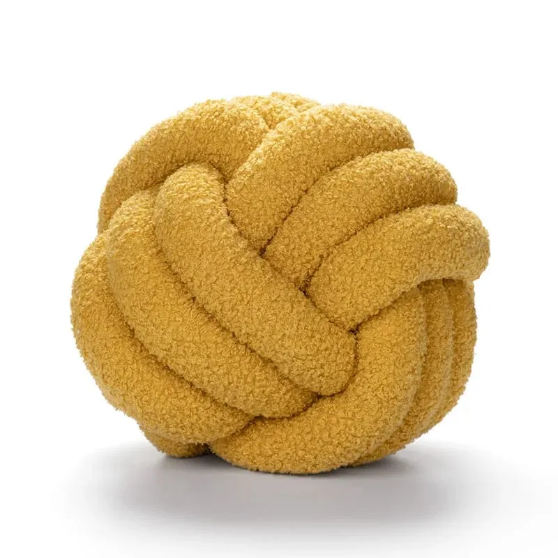 Home decoration Knotted Ball Pillow Indeformable Ecofriendly Knotted Ball Plush Pillow Hand-woven Knotted Ball Back Throw Pillow