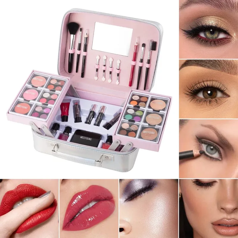 Popolare set di bellezza da 36 pezzi trucco eyeliner fard rossetto kit per il trucco quotidiano del viso set regalo di compleanno per le vacanze delle donne — image 2