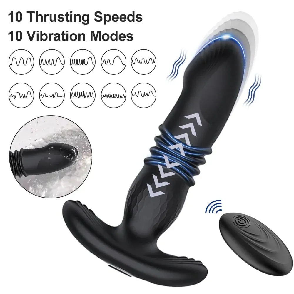 APP Control Vibrator Telescopic Vibrating Anal Plug Remote Control Sex Toy for Adult Anal Dildo Male Prostate Massager Anal Plug — image 2