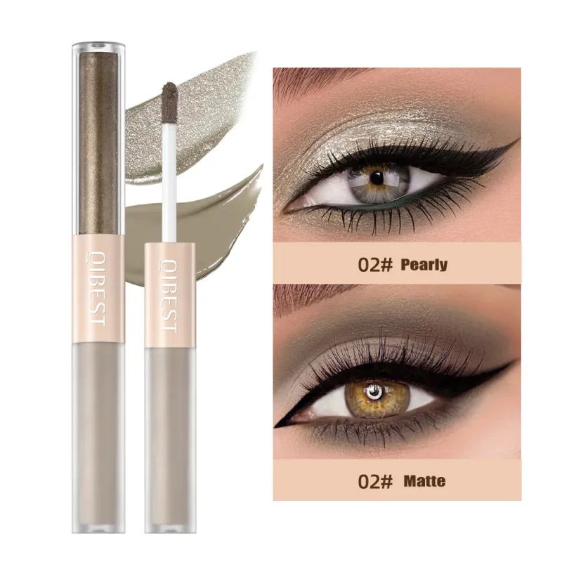2 In 1 Stick Pearly Matte Eyeshadow Cream Smooth Nude Eye Makeup Liquid Contour Shadow Stick Waterproof Shimmer High Light Pen — image 9