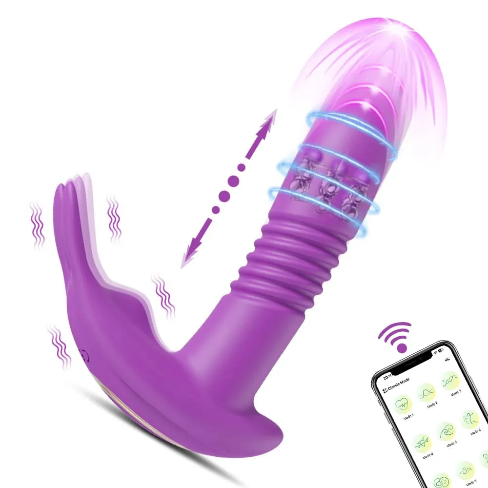 APP Thrusting Vibrator for Women Rotating Telescopic Dildo Bluetooth G Spot Clitoris Stimulator Sex Toy Female Masturbation — image 6