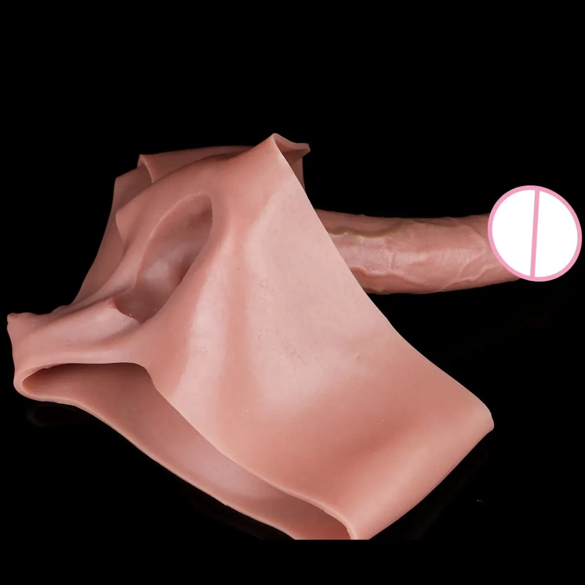 Mandlige Strap-On Long Hollow Dildo Ultra Realistic Penis Extend Sleeve Bukser насадка на член Mandlige Cock Cover Sexlegetøj — image 3