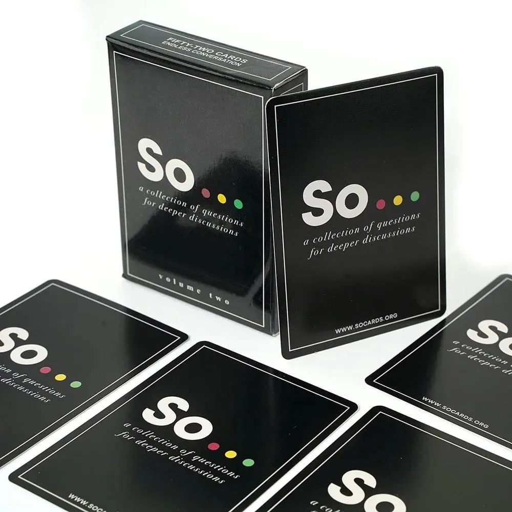 So Cards Conversation Starter - High Quality Special Style Questions Card Game for Adults & Families Party Leisure Board Game — image 1