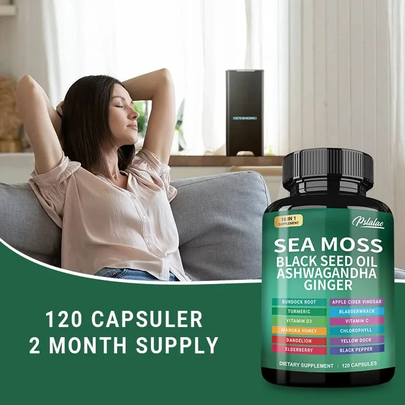 Sea Moss | Black Seed Oil | Ashwagandha | Ginger - Immune System Energy Gut Health Skin & Joint Support — image 5