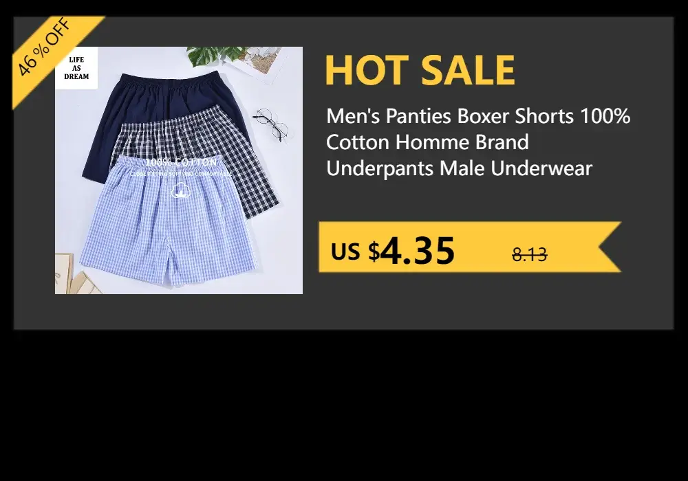 15pcs Men's Briefs Boxers 100% Cotton Briefs Soft Plaid Boxers Men's Briefs Comfortable and Breathable Men's Sexy Boxers — image 3