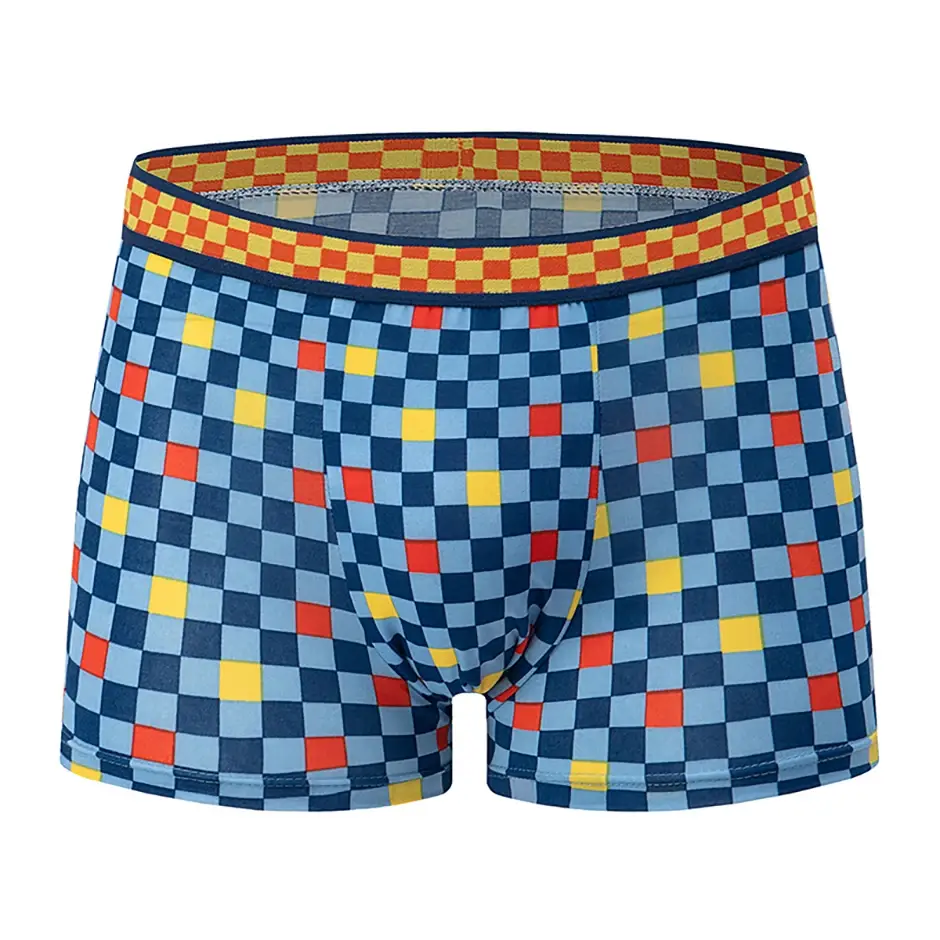 Boxer décontracté à motifs colorés pour hommes, sous-vêtements amples et confortables, surdimensionnés, taille élastique, 4/5 pièces