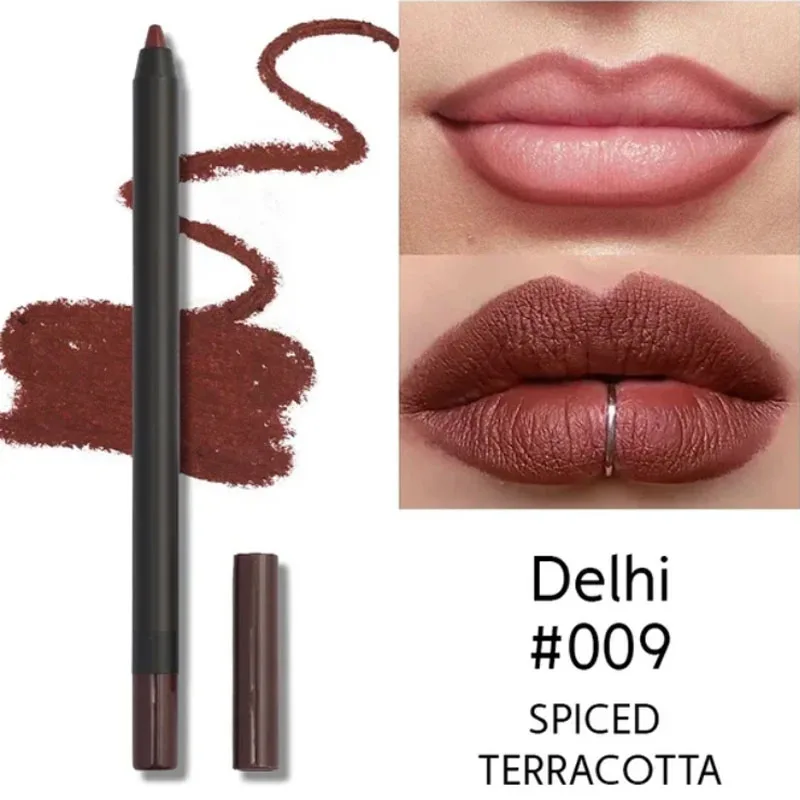 Nude Brown Lip Liner Pencil Lipstick Matte Smooth Waterproof Lipliner Long Lasting Non-stick Cup Lipstick Pen Beauty Cosmetics — image 14