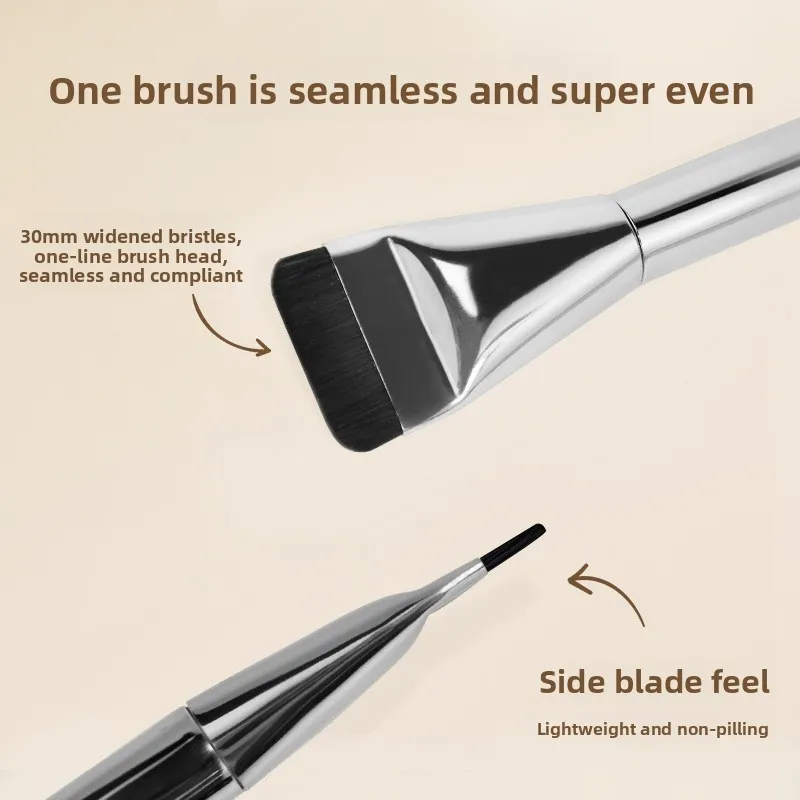 Ultra Thin Foundation Brush Makeup Mixing Palette with Spatula Flat Face Contour Brush Cosmetic Puff Blender Beauty Makeup Tools