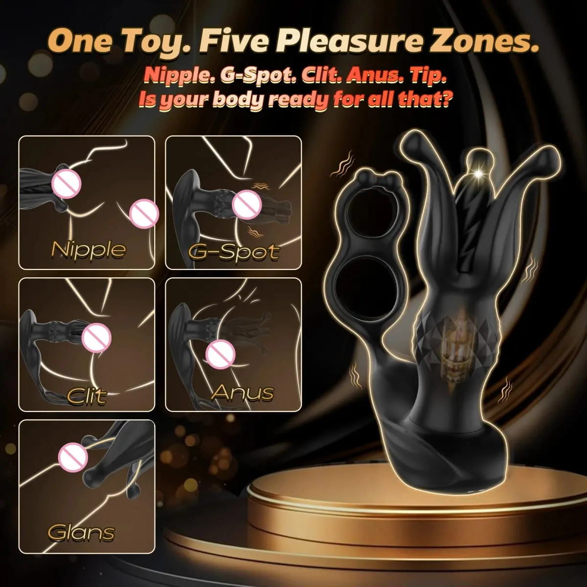 Vibrador masajeador de próstata Anal masculino, consolador de empuje con Control remoto, tapón Anal vibratorio con anillo para pene, Juguetes sexuales para hombres y mujeres — image 4