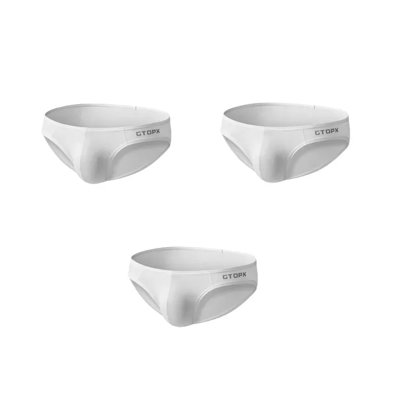 3Pack Mens Underpants Low Waist Briefs U Convex Bag Moisture-wicking Comfortable Sexy Mens Bikini — image 9