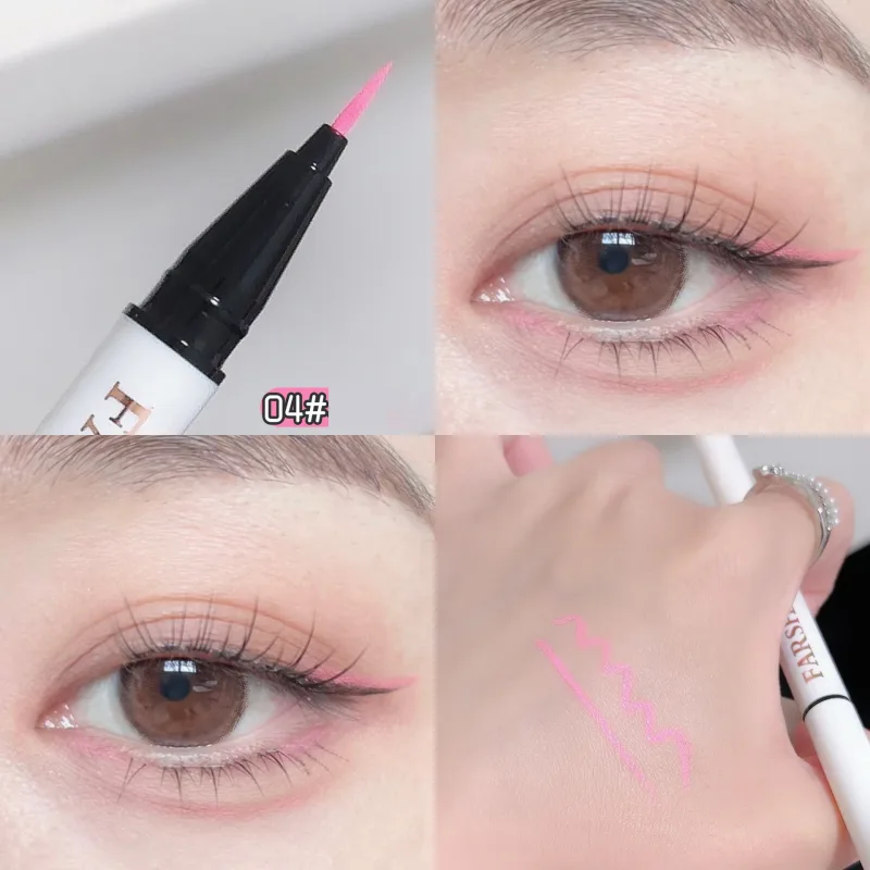Αδιάβροχο στυλό ματιών 12 χρωμάτων Ultra-fine Tip Liquid eyeliner μακράς διαρκείας Eye Liner Quick-Dry Πολύχρωμο μακιγιάζ για Cosplay