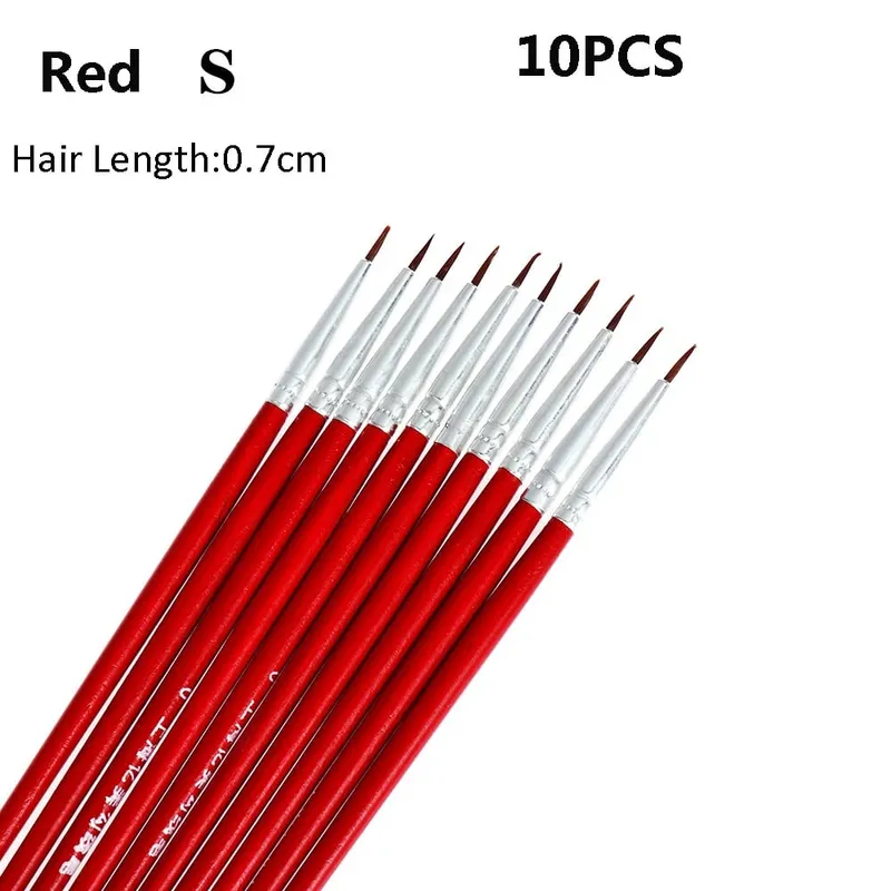 10Pcs Fine Hand Painted Thin Hook Line Pen Drawing Art Pen Nylon Brush Makeup Eyeliner Pen Detail Brush Cosmetics Art Supplies — image 13