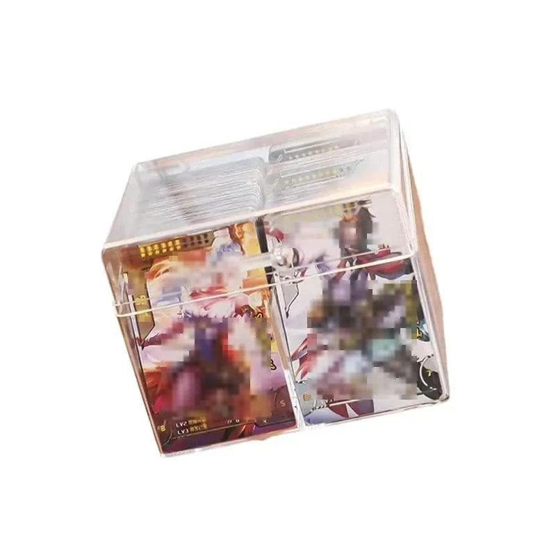 Durchsichtiger Karten-Organizer aus Acryl – für 400 Karten. Präsentationsbox mit zwei Fächern für Postkarten und Spielkarten — image 4