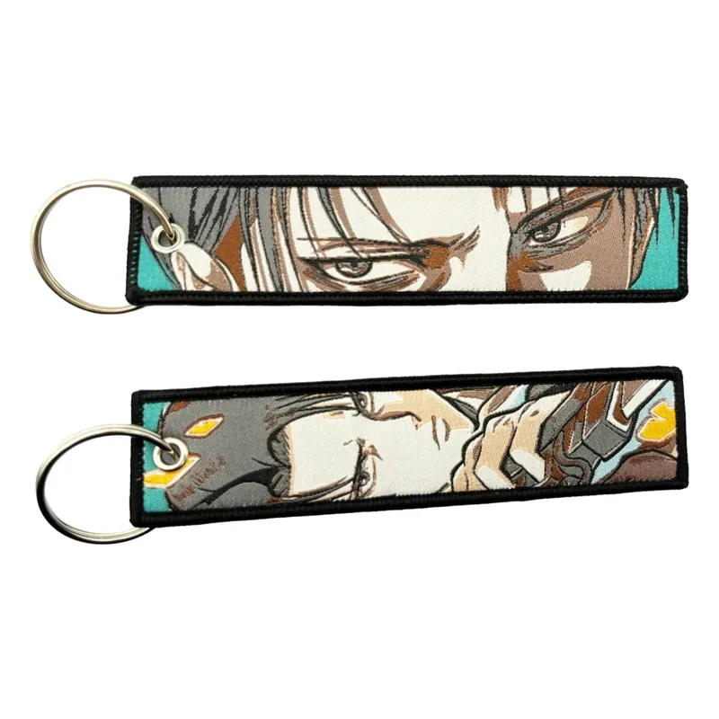 Embroidery Cool Eagle Beak Keychain Lanyard Anime Manga Series Badge Holder USB Pendant Portable Key Lanyard Accessories