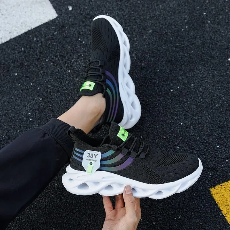 Casual Men Mesh Comfort Breathable Sneakers Jogging Soft Sole Anti Slip Versatile Tennis Vulcanized Shoes Tenis Masculino 2024 — image 6