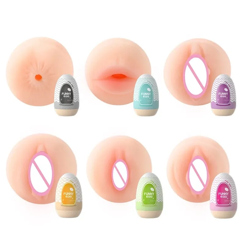 Cups Masturbator Egg Portable Stimulator Penis Massager Soft Rubber Adult Sex Toys for Men Realistic Vagina Pocket Pussy — image 2