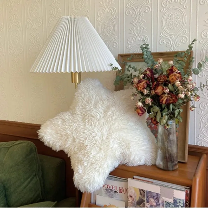 Furry Pillow White Moon Star Cloud Plush Toy Stuffed Adorable Cartoon Weather Huggable Pillow Bedroom Decoration Sofa Cushion — image 9