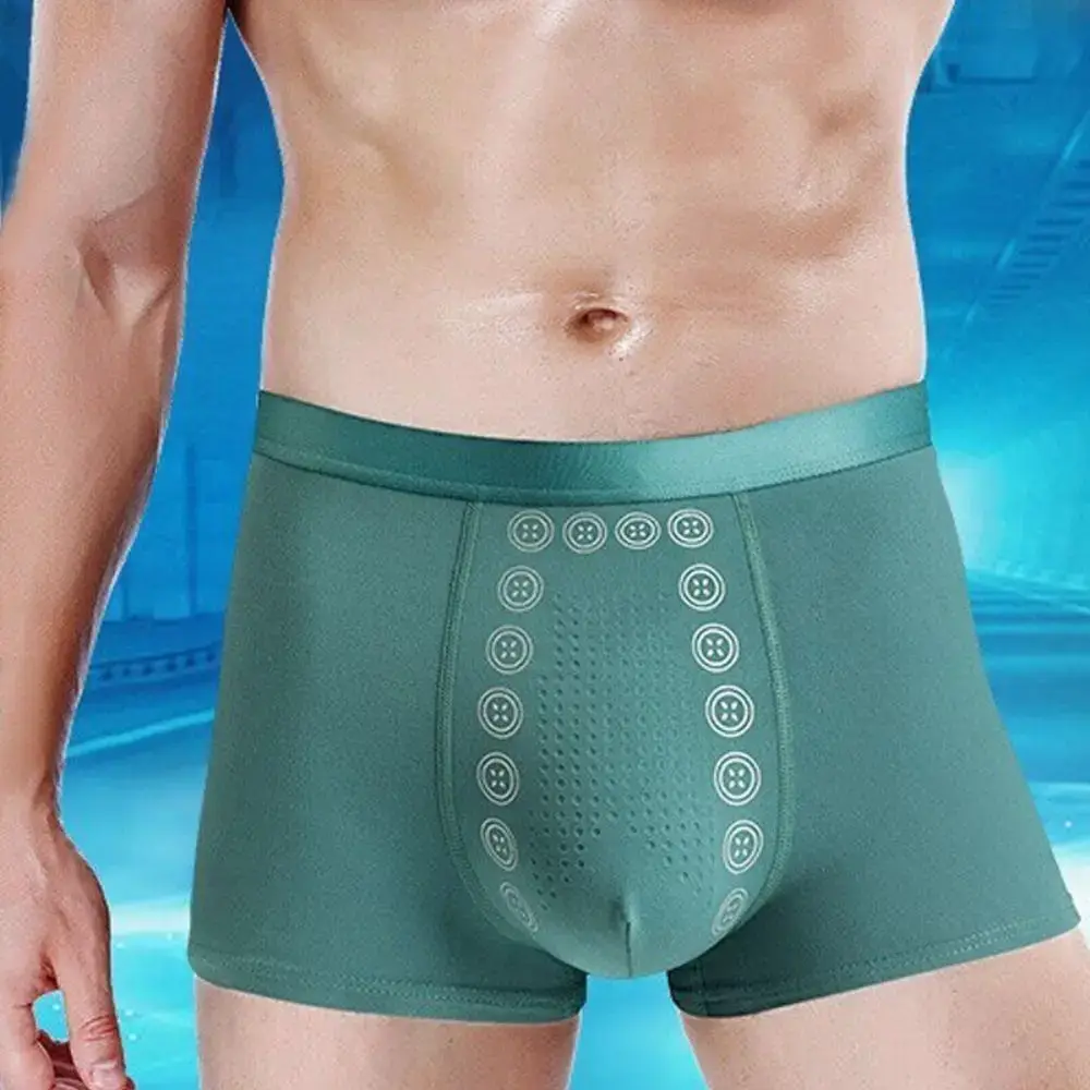 Polyester-Herrenunterwäsche, dehnbare Fasern, Magnetfeldtherapie, Herren-Boxershorts, bequeme Slips für den Freizeitgebrauch — image 2