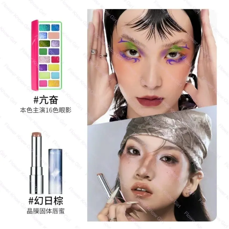 16-Color Eyeshadow Palette Matte Shimmer & Satin Finishes Natural Daily Wear Multi-Color Face Palette Lip Gloss Set — image 13
