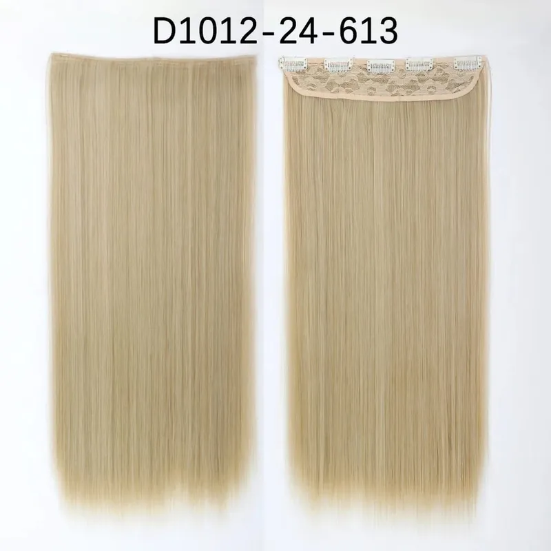 Azqueen Long Synthetic Water Wavy Clips Extension Hairpiece on 5 Clip-in Hair Ombre Brown Tail Blonde Fack Hair — image 24