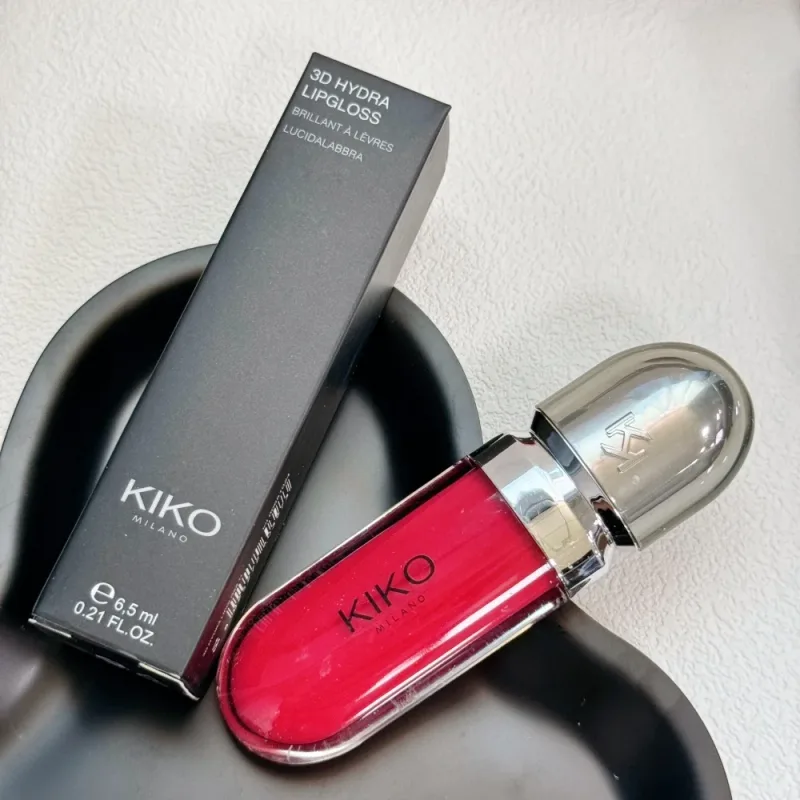Original Kiko 3D Mirror Lip Glaze Waterproof Non Fading and Non Stick Cup Gentle Bean Paste Color Fine Shiny Point Charm Red — image 24