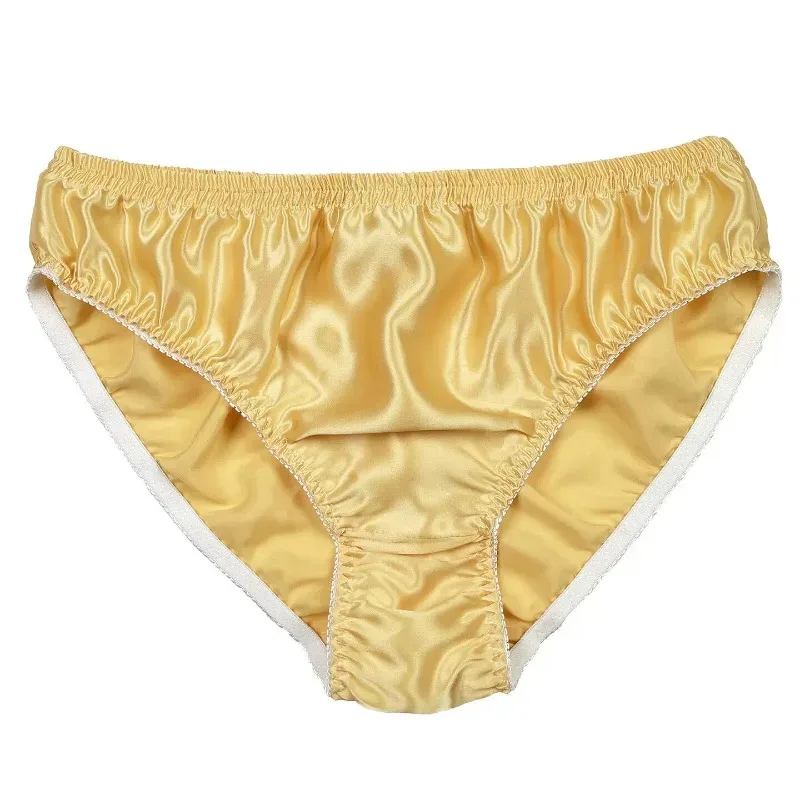 Pure Silk Mens Wrinkle Briefs Breathable Male Panties 100% Mulberry Silk Trigonometric Underwear Plus Size Men Boxers Summer — image 15