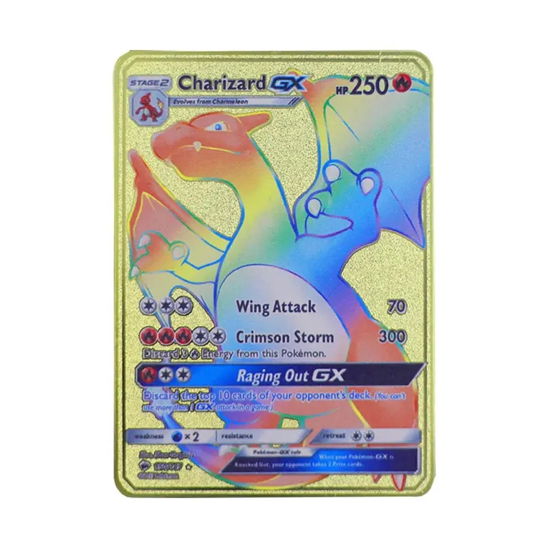 2025 NEW Pokemon Metal Card 10000 Points Arceus Charizard Super Card Golden English Mewtwo Vmax GX EX Anime Collection Cards Gif — image 16