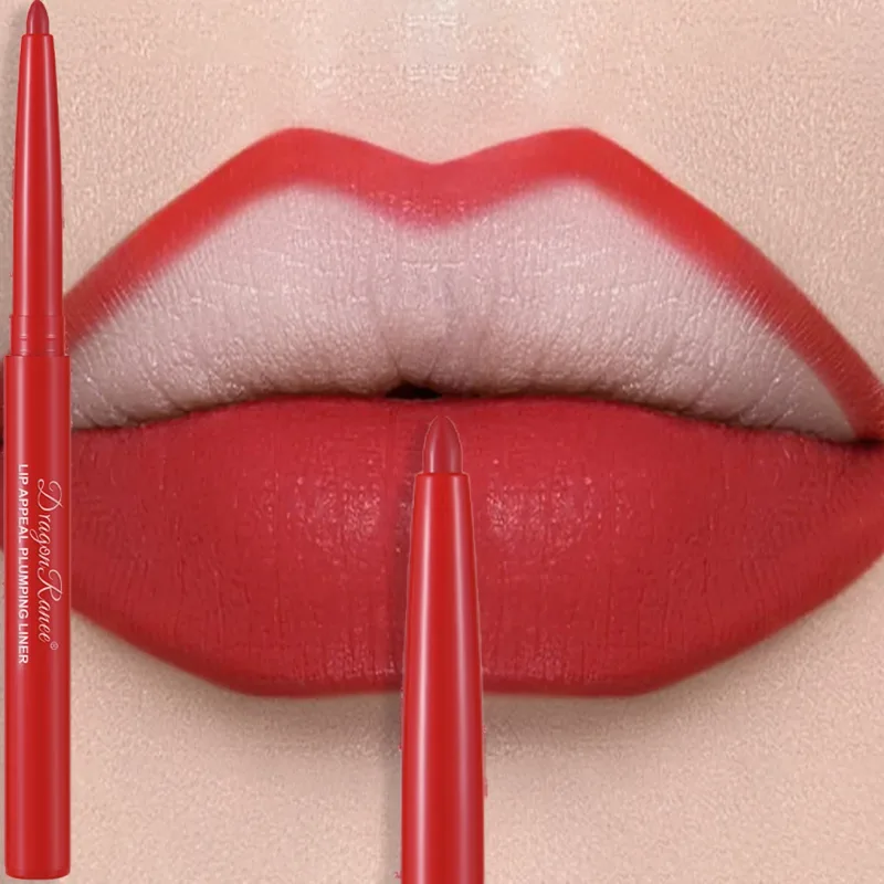 Matte Mauve Lipstick Pencil Long Lasting Waterproof Non-Stick Lipliner Crayon Velvet Lip Contour Outline Smooth Natural Makeup