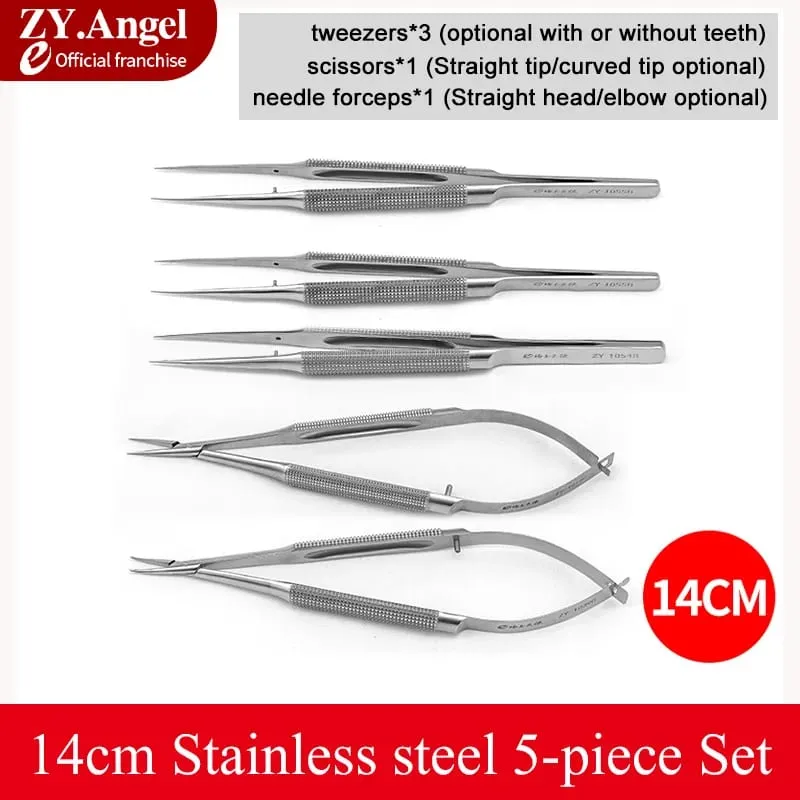 Ophthalmic Microsurgery Instruments Scissors Needle Holders Tweezers Stainless Steel 4/6/8 Piece Set Of Ophthalmic Surgical Tool — image 15