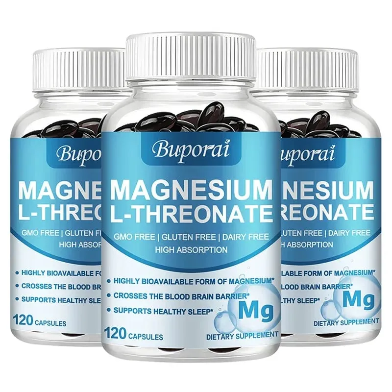 Magnesium L Threonate - Focus and Memory Enhancer Supports Nerve Function Muscle Strength Bone and Joint HealthSupplements — image 2