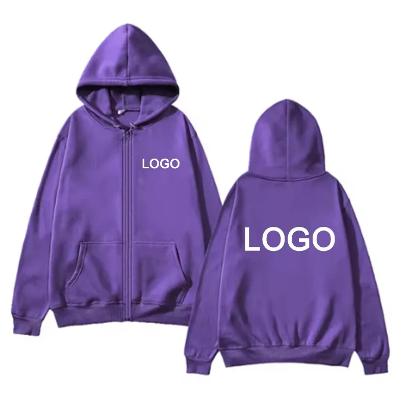 Skræddersyet trykt lynlås hættetrøjer Mænd Mode Langærmet Lynlås Sweatshirts Kvinder Casual Personlighed Hættetrøje Sudadera — image 10