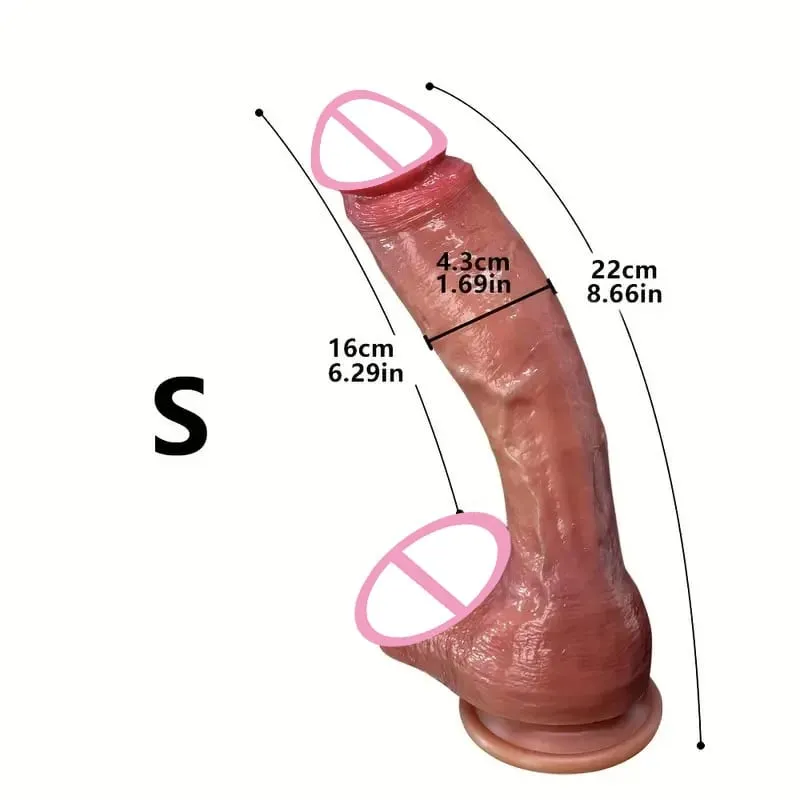Super Long Skin Dildo Silicone Penis Realistic Cock For Women Masturbator Makeup Penetration Anal Strapon Dick Adults Sex Toys
