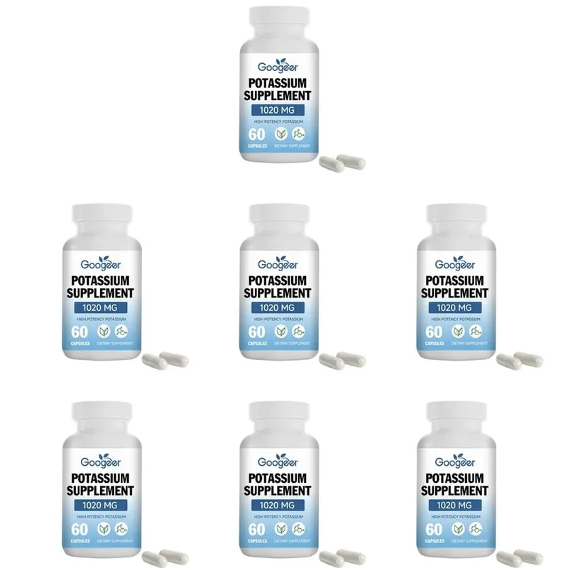 Googeer โพแทสเซียมอาหารเสริมแคปซูลสำหรับรายวันรองรับ Mineral Gap 1020 Mg เทียบเท่า Steady โพแทสเซียมระดับ 60 แคปซูล — image 13