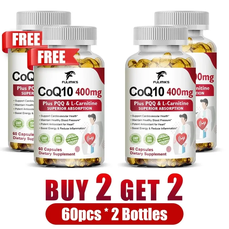 Buy 2 Get 2 Free! CoQ10 Ubiquinol 400mg Capsules Superior Absorption for Heart Health Cellular Energy & Antioxidant Defense — image 11