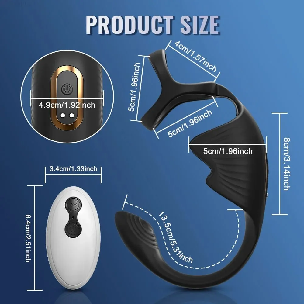 Vibrating Butt Plug Cock Ring for Men Remote Control Anal Vibrator Prostate Massager Gay Anal Plug Adult Goods Sex Toy for Men — image 6