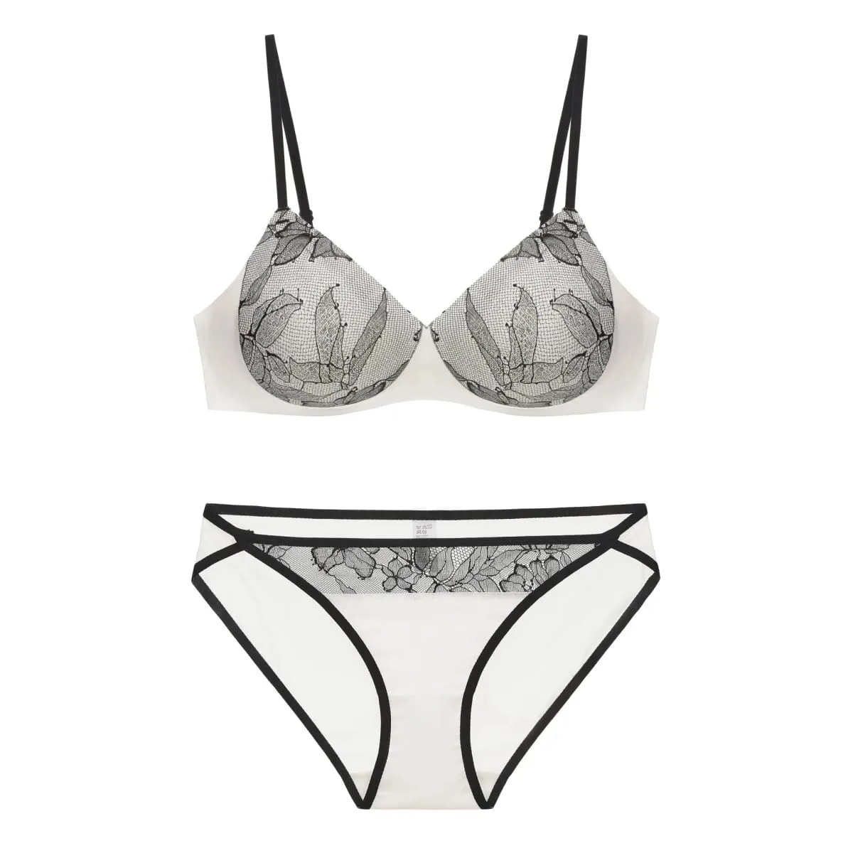 Women Seamless Invisible Lingerie Set Wireless Thin Cup Comfort Breathable Gathered Bra Panty 2‑Piece Underwear Set — image 7