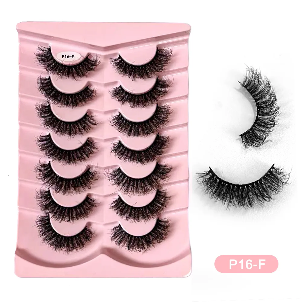 7 Pairs False Eyelashes Wispy Lashes Natural Look Fake Eyelashes Faux Mink Fluffy Strip False Lashes Pack — image 6