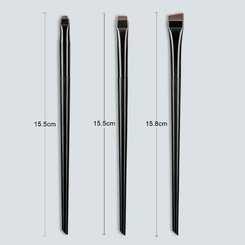 Karsyngirl 3pcs/set Blade Eyeliner Brush Eyebrow Brush Portable Flat Fine Eye Liner Brow Contour Makeup Brushes Makeup Tool — image 6